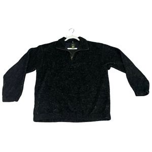 Club Room CR Mens 1/4 Zip Pullover Fleece Fuzzy Thick Top Blue Jacket M/Medium